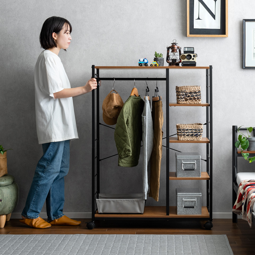 マルチハンガーラック FAVORI(ファボリ) 高さ120cm キッズタイプ