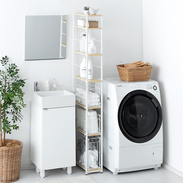 隙間収納ランドリーラック Shull(シャル) | 家具・インテリア通販
