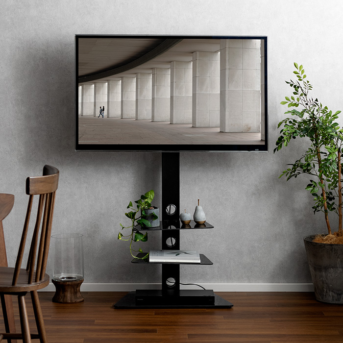 壁寄せテレビスタンド Varial(バリアル) 3段棚タイプ | 家具