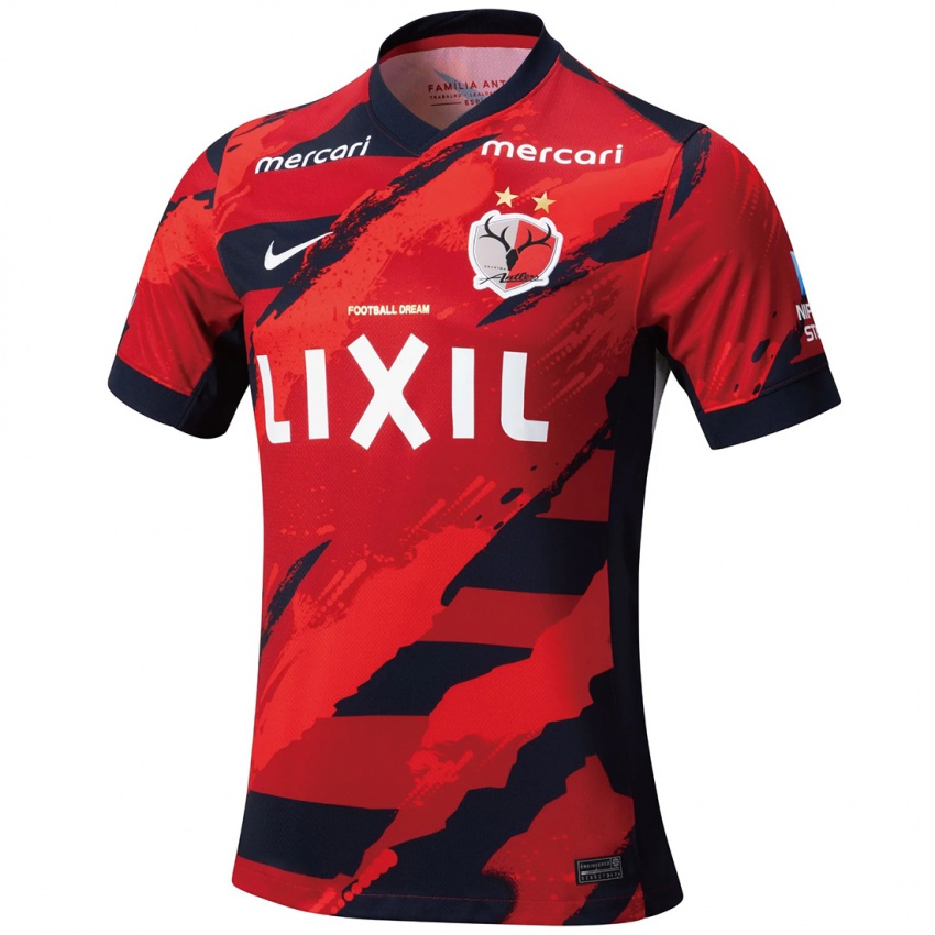 メンズ濃野公人#22レッド ブラックホームシャツ2025/26ジャージー