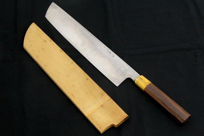 尚台刃物 鱧切包丁 尺一 本焼 水牛紫檀八角柄 白鞘付 O1091-2L3B | 尚