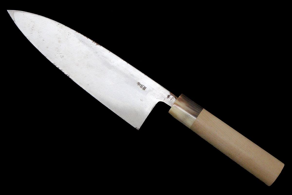 出刃包丁 霞 七寸 青鋼 朴柄 KN02-A8683-2L1D | 越前兼安 | 包丁