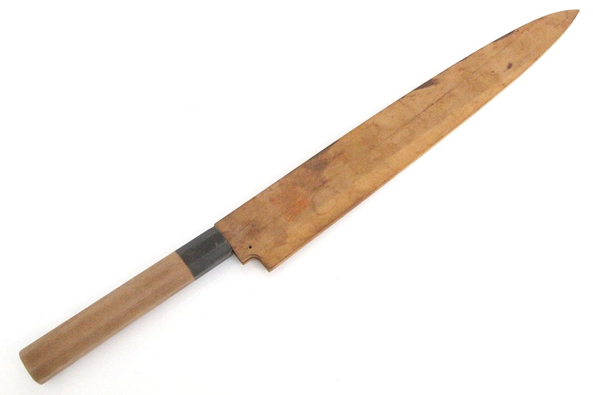 柳刃包丁 本焼 尺一 純日本鋼 朴柄 白鞘付 KN02-A9462-2L3D | 源玄磨