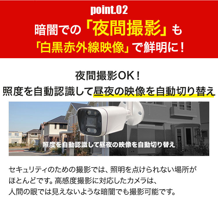 防犯カメラ カメラ4台セット 無線 ワイヤレス 屋外 録画機能付き AI