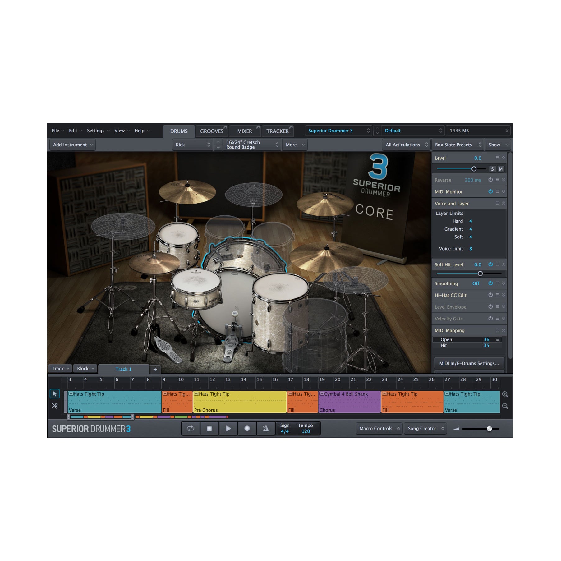 TOONTRACK Superior Drummer 3 + MIDI 12種類 Superior Drummer 3 MIDI