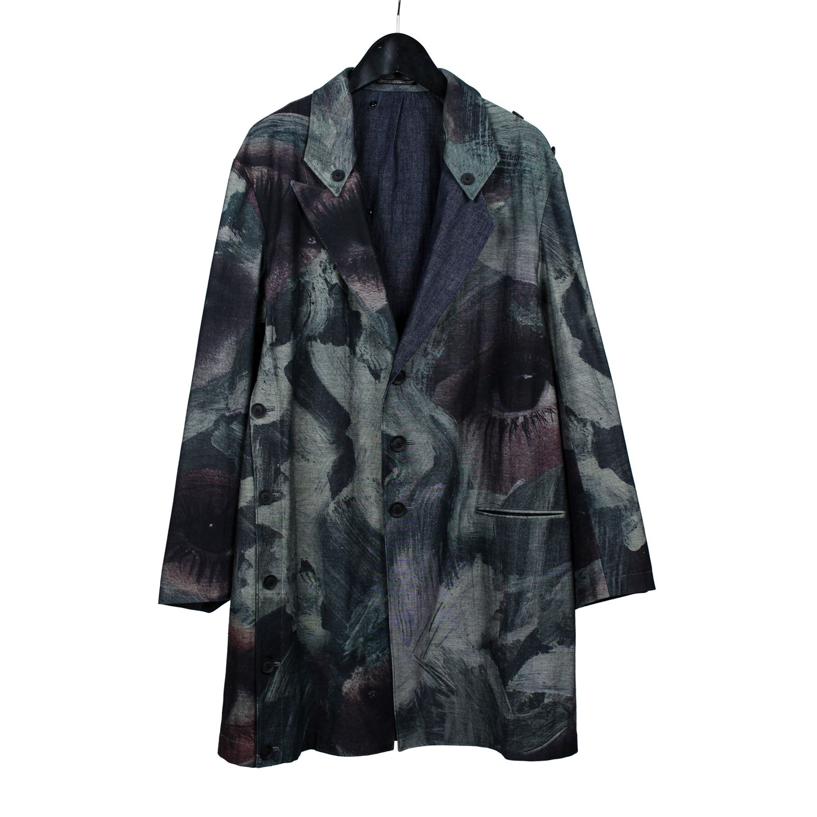 yohji yamamoto - pour homme 釦あき絵プリントJKT / HD-J14-814