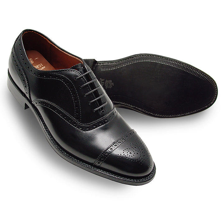 909 Medallion Perf Tip Bal Oxford (Black Calf) – The Alden Shop