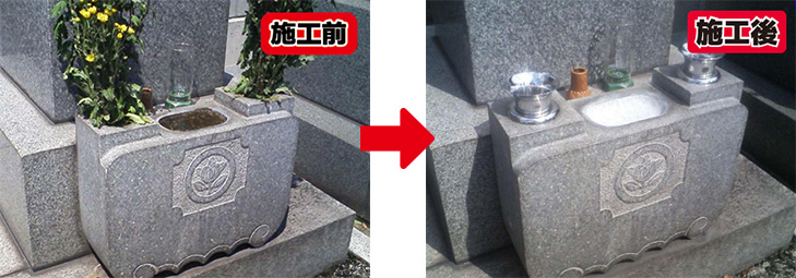 お墓の穴あけ | オールストーンのサービス | 庵治石墓石・製造直売