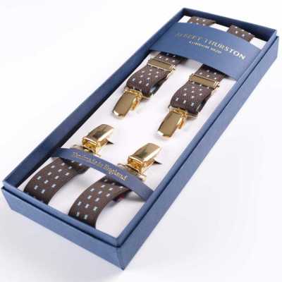 ATX-2447 アルバートサーストン サスペンダー X型 クリップ4点留 25mm