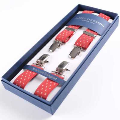 ATX-2447 アルバートサーストン サスペンダー X型 クリップ4点留 25mm