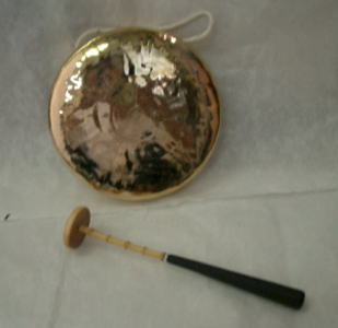 アンティーク 韓国楽器 打楽器 チン ケンガリ 銅鑼 鐘 2点セット 民族