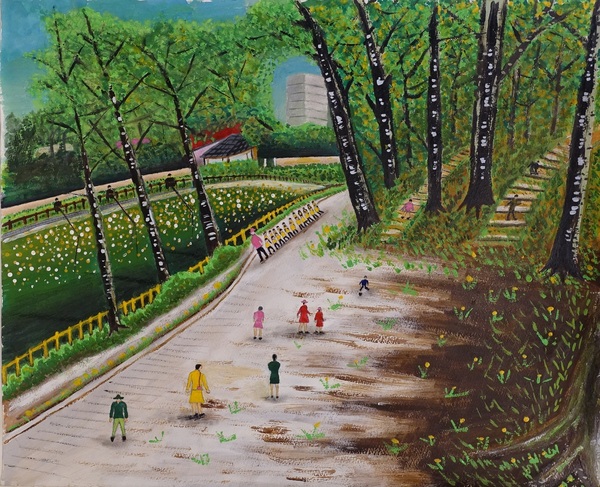 石神井公園の春」 by ヤマグチヒロシ｜Artmeter｜暮らしを彩るアートが