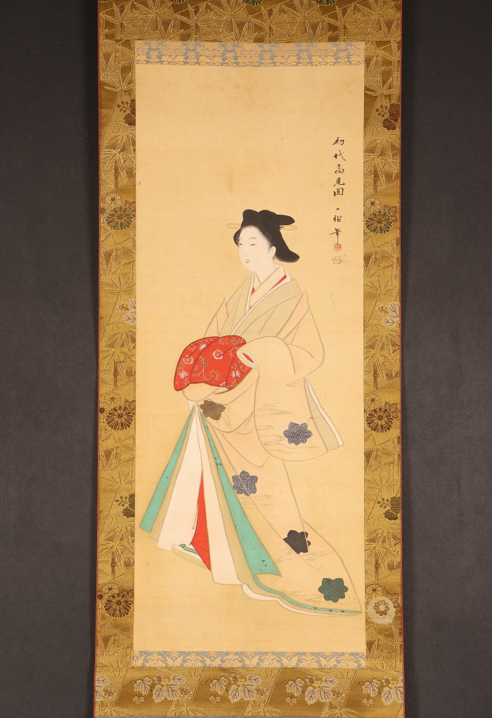 ♥【模写】 掛軸 小田海僊 画賛 桐箱付き 掛け軸 骨董品 ♥【模写