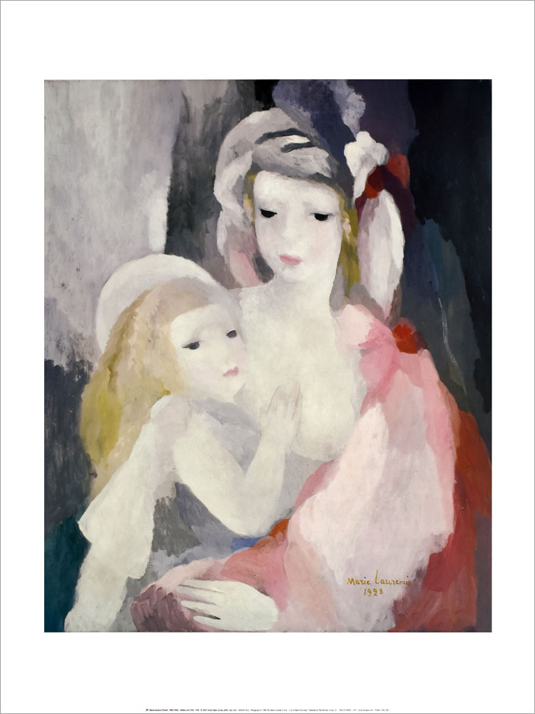 マリーローランサン 複製画 母と子 絵画 インテリア マリーローラン