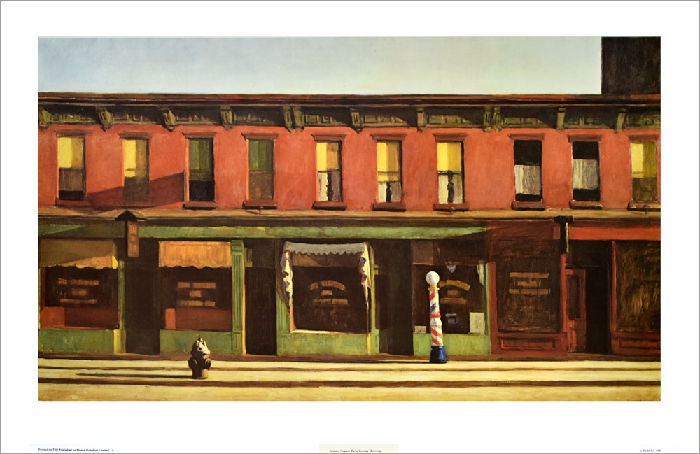 エドワード・ホッパー ポスター Early Sunday Morning(1930) 3571