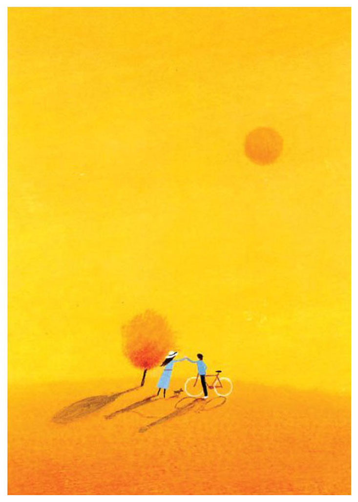 葉祥明「木を植えよう」版画 絵画 ダイヤモンド・スクリーニング