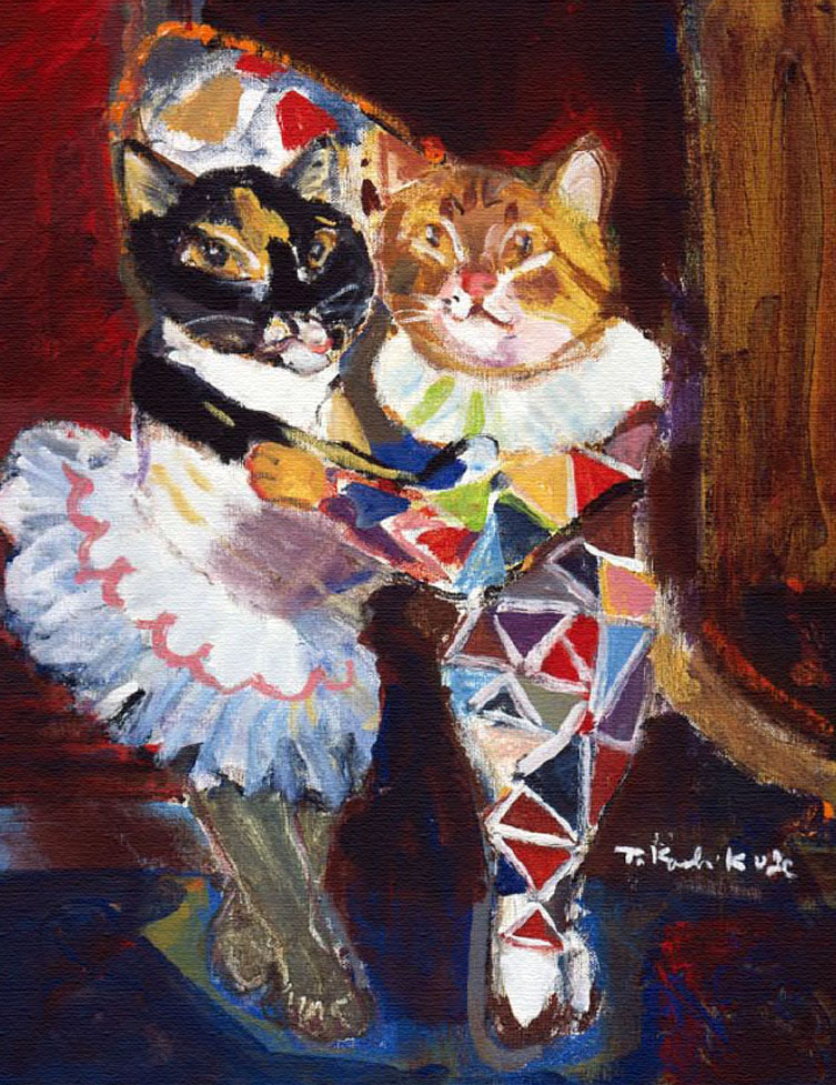 △絵画 久下貴史 「6Aの十人、地下室の居住者と雑誌の