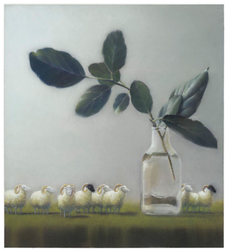 牧野千穂 絵画 (版画/ジクレー) 朝をむかえる羊たち 6549|アート