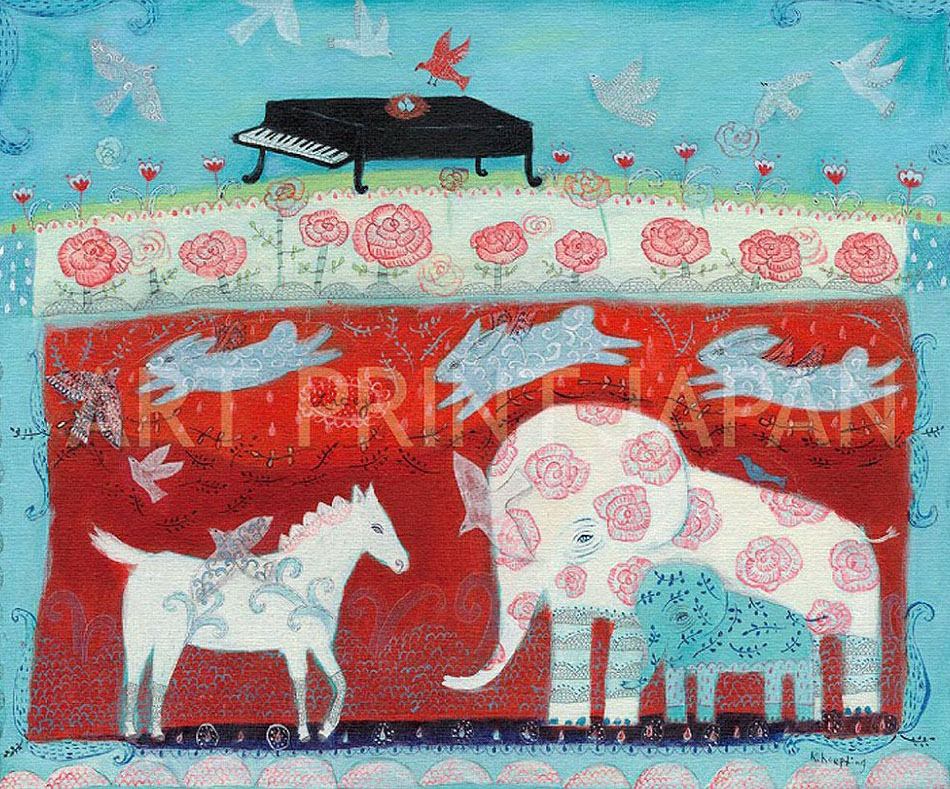 カレン・ホイプティング 絵画 (版画/キャンバスジクレー) つながる