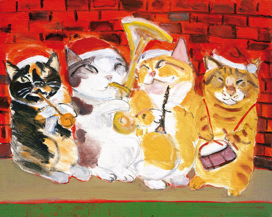 久下貴史 絵画 (版画/キャンバスジクレー) クリスマス演奏 8592|アート