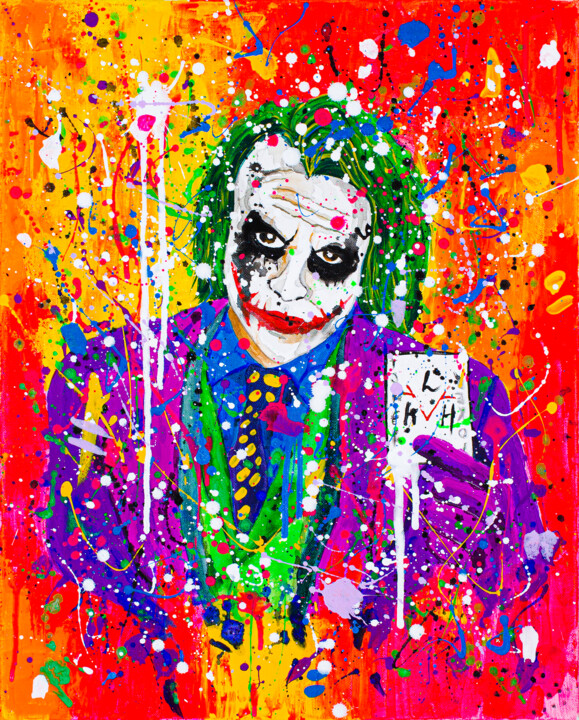 Joker, Painting by Lady Redhorns | ArtMajeur