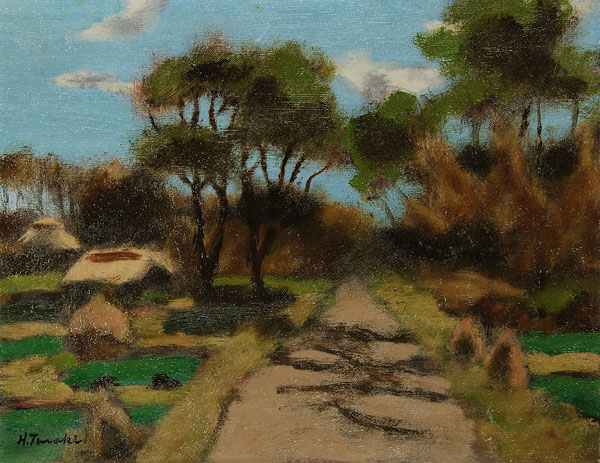 田崎広助 「武蔵野風景」 油彩6号｜【Arts Ship】のむら画廊