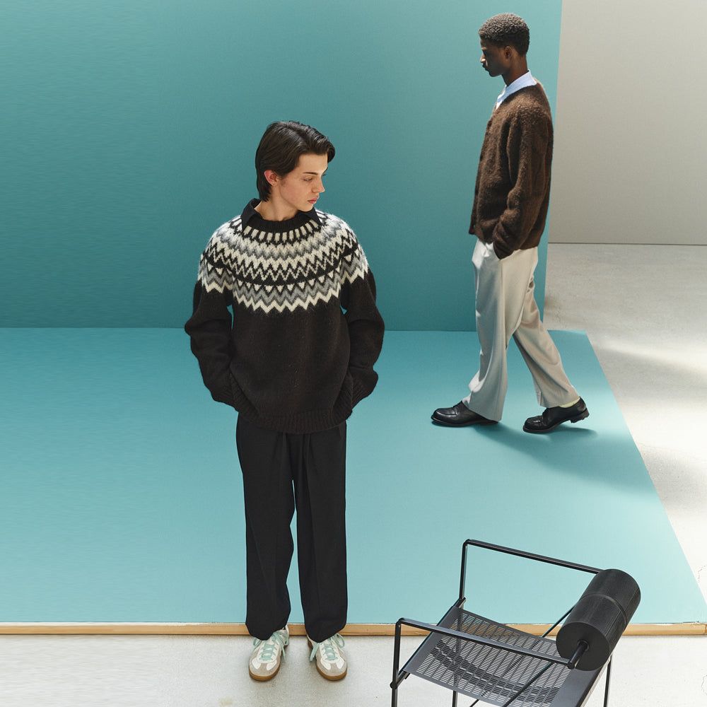 MARKAWARE(マーカウェア) - PAVE PATTERN CARDIGAN NATURAL COLOR