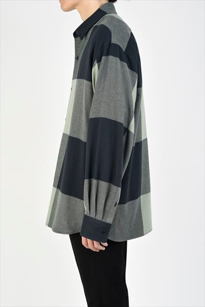 COTTON FLANNEL BUFFALO CHECK BIG SHIRT - LAD MUSICIAN 「Area」