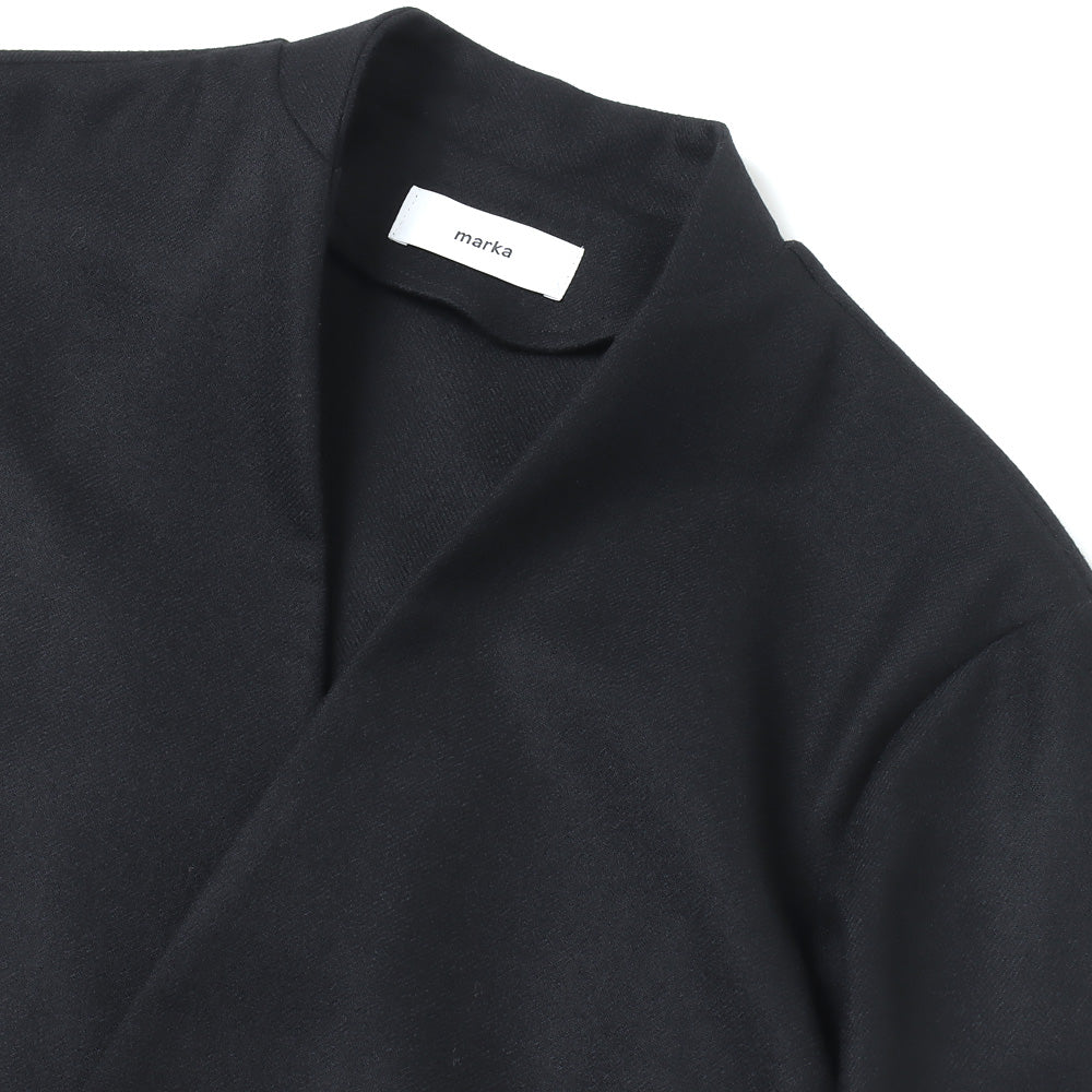 marka(マーカ) - LAPELLESS SHIRT JACKET WOOL FLANNEL – Area
