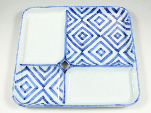 One Plate 1+3+hole オールインワン仕切りプレート【有田焼 三光堂】