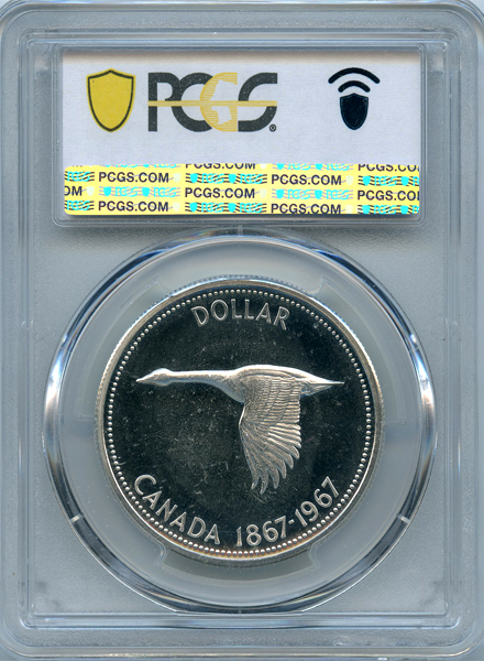 カナダ 建国100周年記念 1967年 1ドル 銀貨 PCGS PL66CAM | ARK