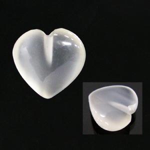 ムーンストーン ハートダブルカボ(片穴) 5mm - アサオ工芸オンライショップ