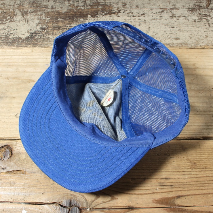 70s 80s USA製 SIEMENS プリント メッシュ トラッカー キャップ 帽子