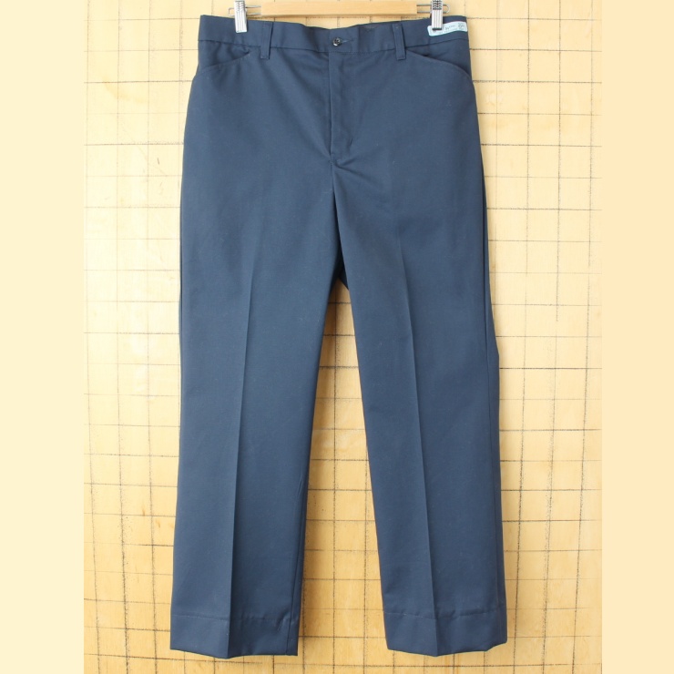 80s 90s USA製 RED KAP レッドキャップ ワーク パンツ ネイビー W34