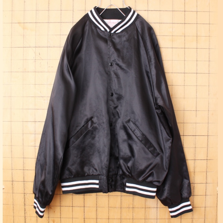 70s 80s USA製 Cardinal ナイロン スタジアム ジャケット 無地