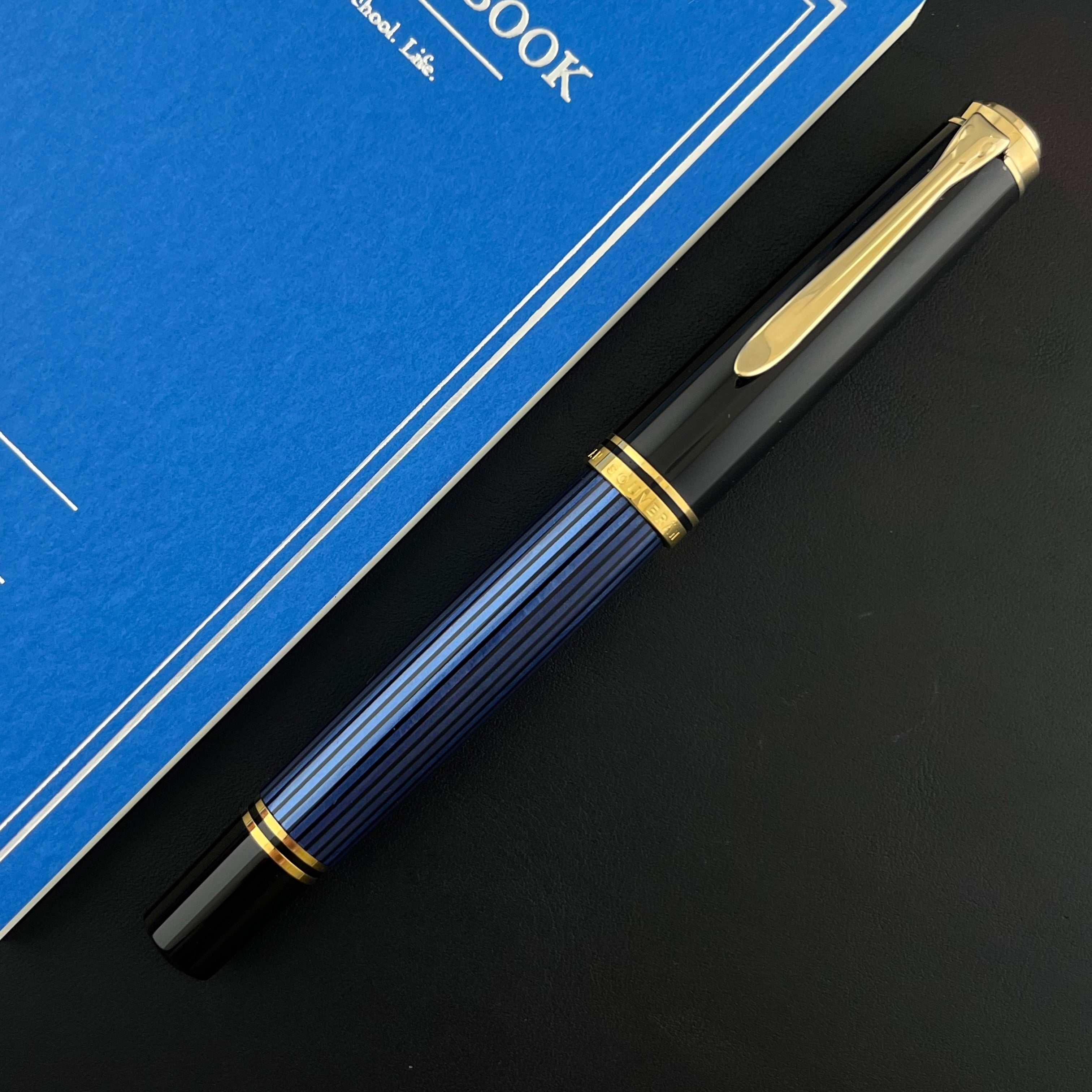 Pelikan Souveran M600 Fountain Pen - Black-Blue – Atlas Stationers