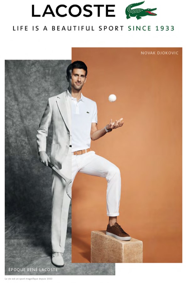 NOVAK DJOKOVIC（ノバク・ジョコビッチ） THE NEW LACOSTE LEGEND