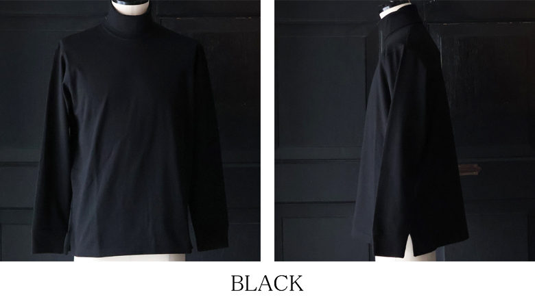 丹後」度詰天竺（6オンス）サイドスリット テーパード タートルネック