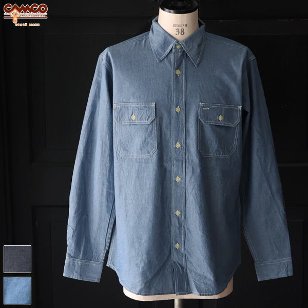 CAMCO（カムコ）/ CHAMBRAY WORK SHIRTS(シャンブレー 長袖 ワーク
