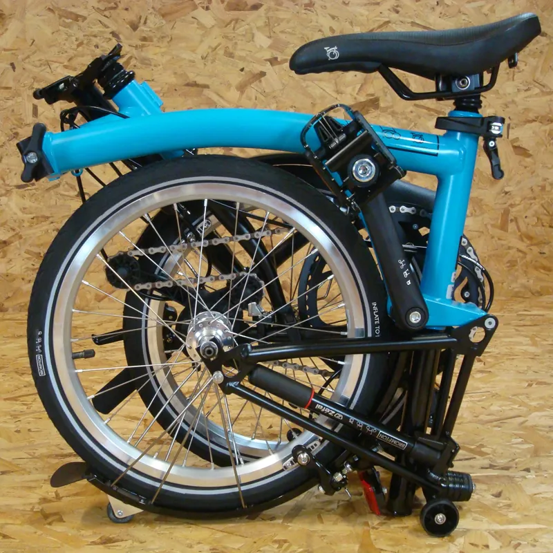 Brompton Bicycles Black Edition S2L Lagoon Blue Folding Bike