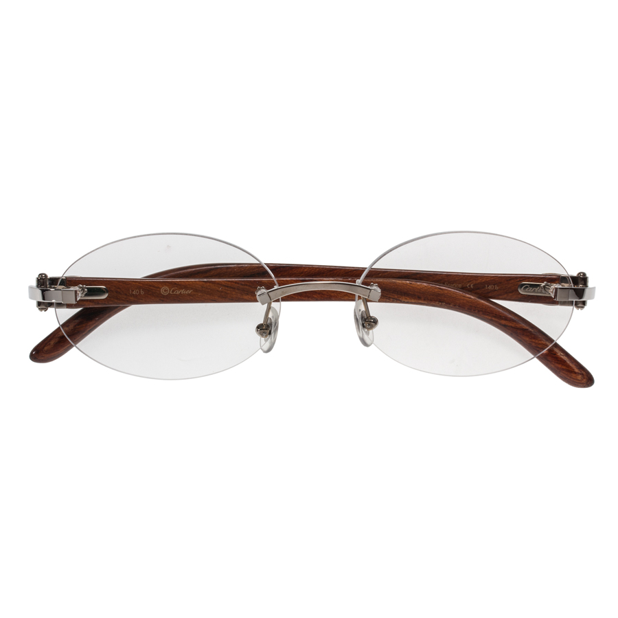 カルティエ イビザ ウッドテンプル リムレスメガネ 2020年前後