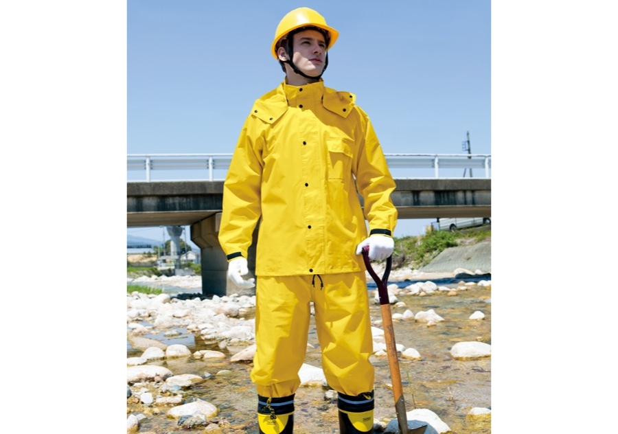 アイトスレインスーツ上下セット防水AZ58700裏メッシュで視界がよい