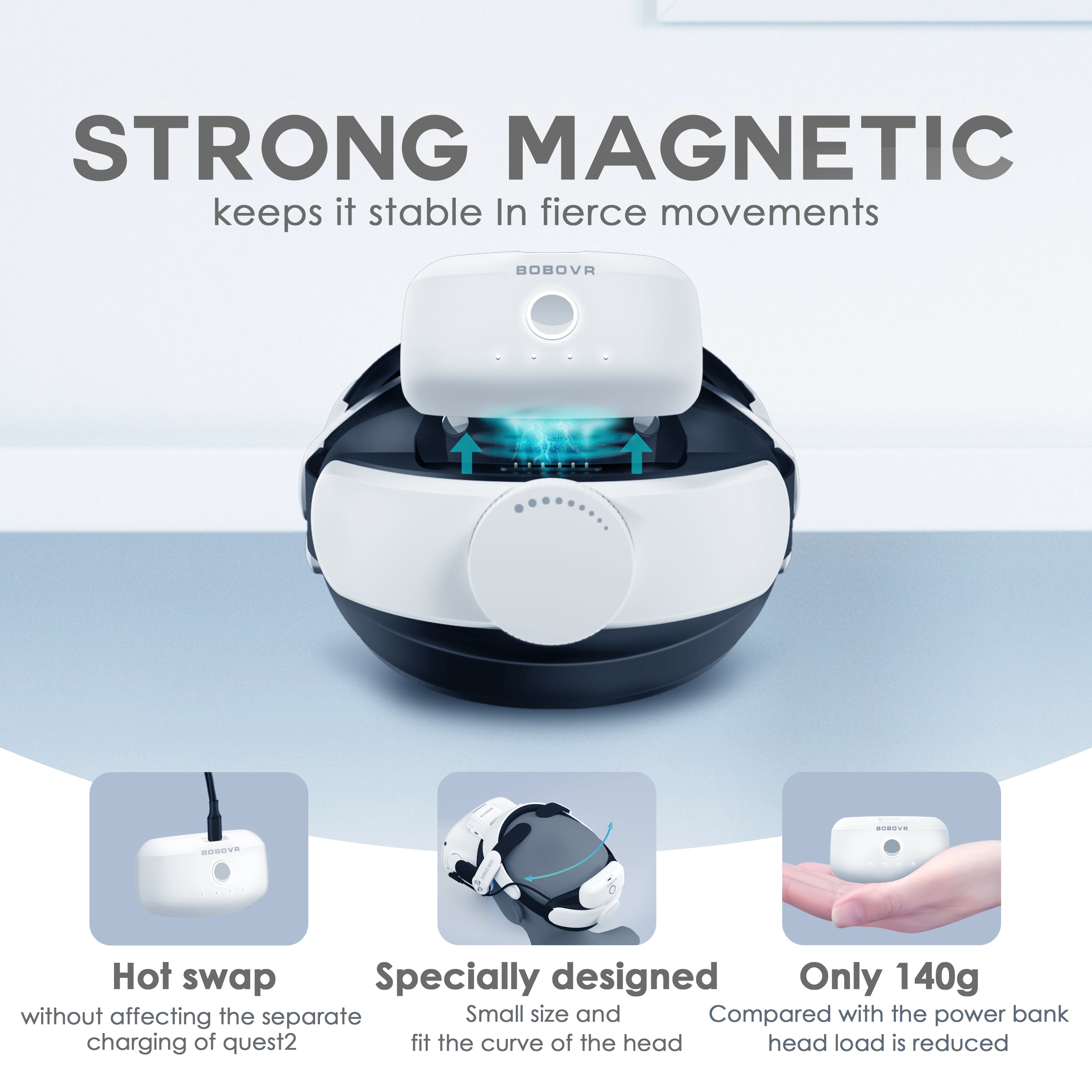 BOBOVR M2 VRヘッドセット、充電スタンド付き BOBOVR M2 Pro