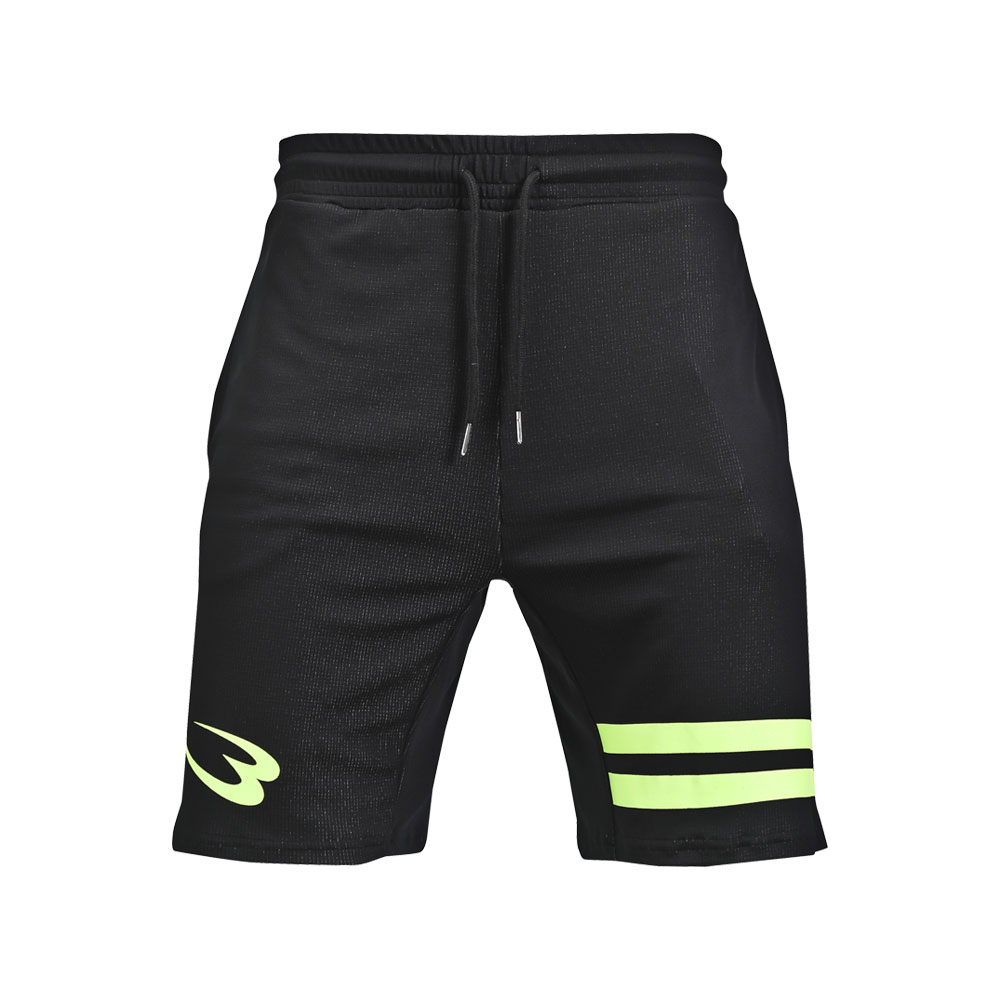 接触冷感 BM・DRYハーフパンツ M ブラック×ライムグリーン