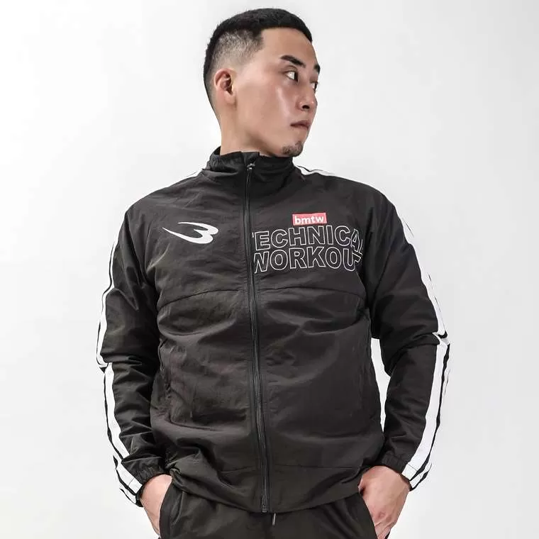 bmtw NYLON トレーニングジャケット M ブラック MJ186MBK