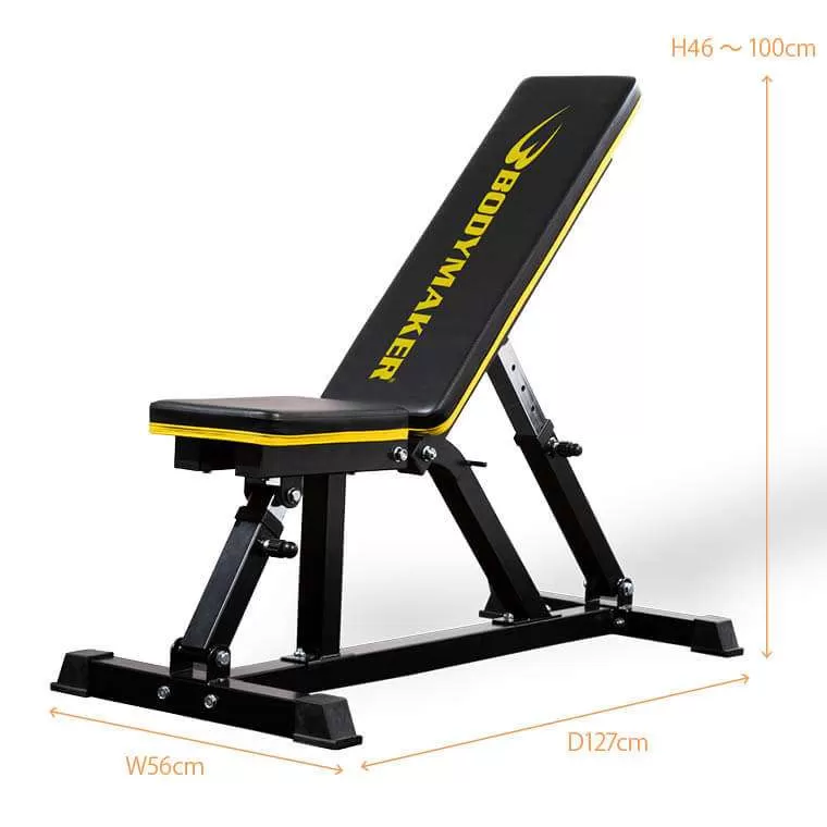 フラットインクラインベンチEXーV3 TM087BKYE｜BODYMAKER（ボディ