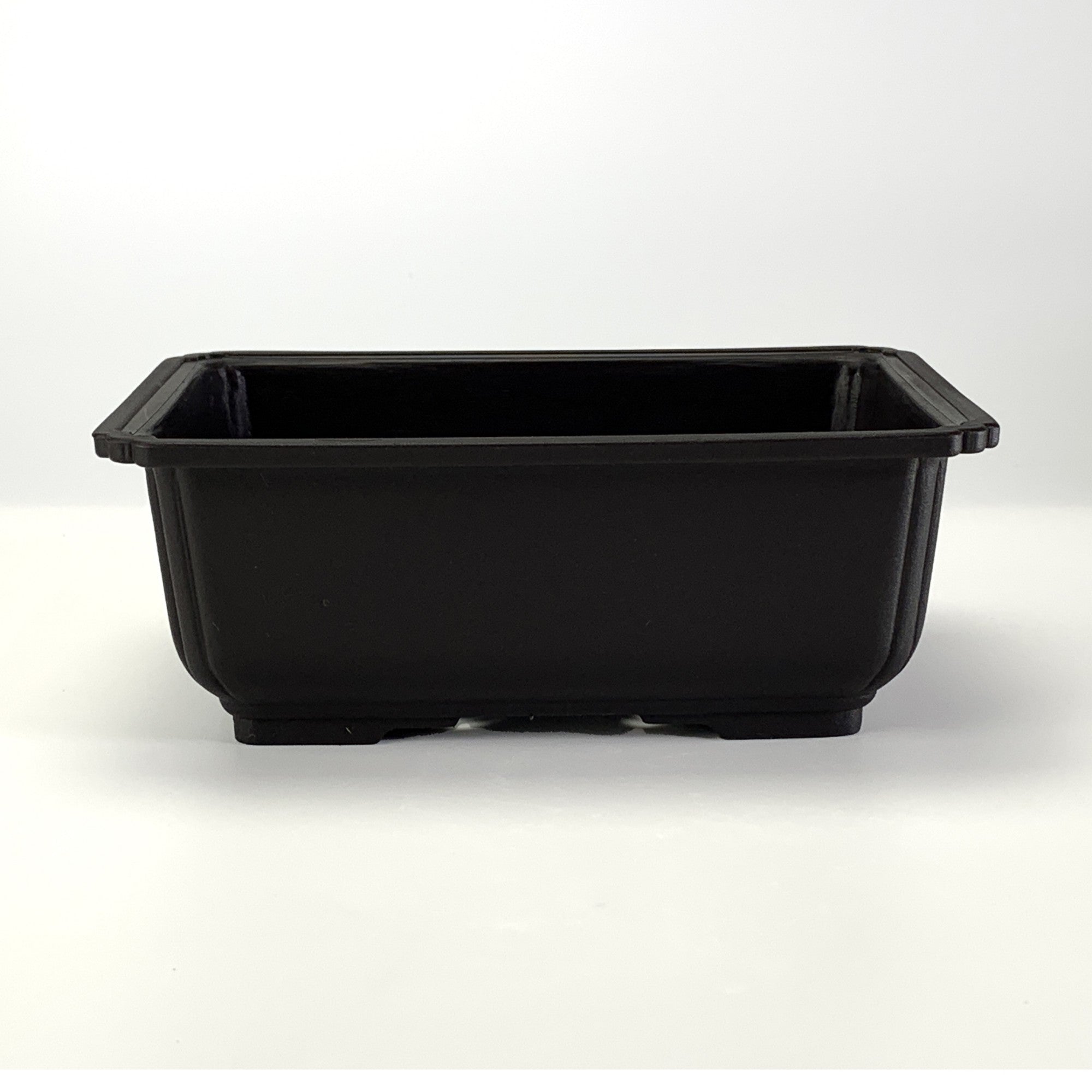 プラ鉢 6号 長角鉢 こげ茶 幅18.1cm×奥行12.8cm×高さ6.7cm の販売