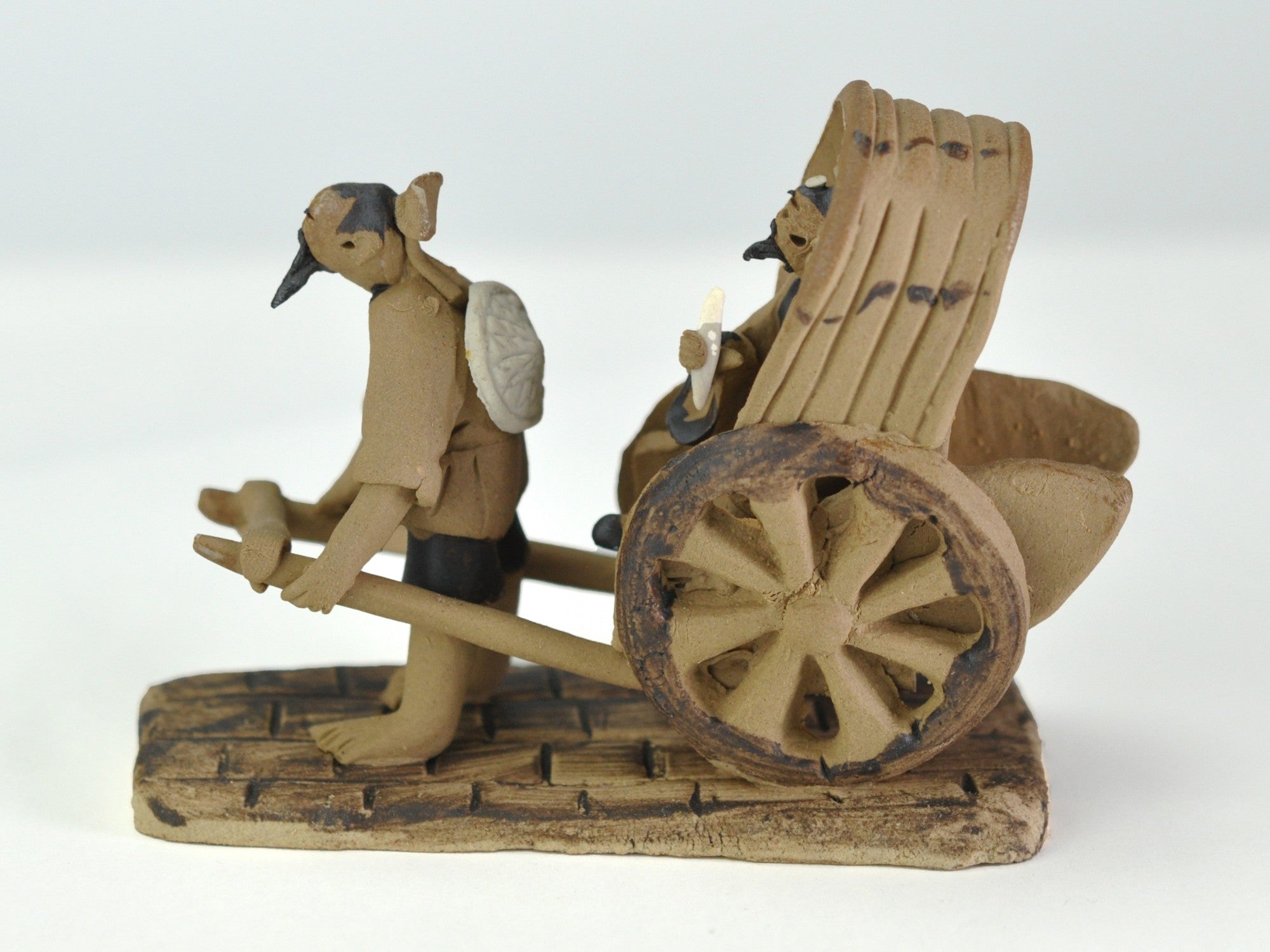 陶器の置物 フィギュア 人力車の販売｜盆栽妙 – 盆栽妙 本店