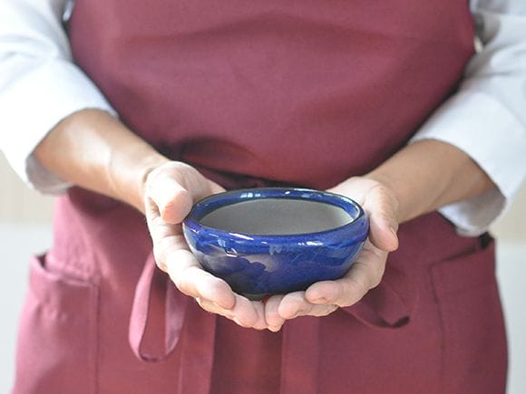 瀬戸焼 盆栽鉢【盆栽鉢】鉄鉢 青 3号を販売｜盆栽妙 – 盆栽妙 本店