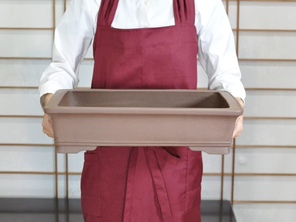 鳥泥長方中浅 盆栽鉢 15号 鉢幅45cm×奥行き36cm×高さ10.5cm を販売